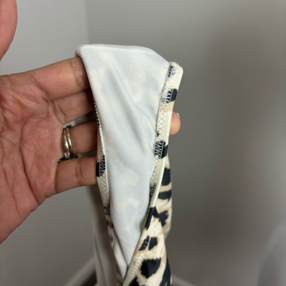 AERIE Leopard Wrap One Piece Swimsuit Size Medium - Picture 8 of 11